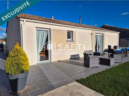 maison de plain-pied - jardin - garage