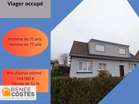 viager occupé - f75-h75 ans - wavrans sur l aa (62380)