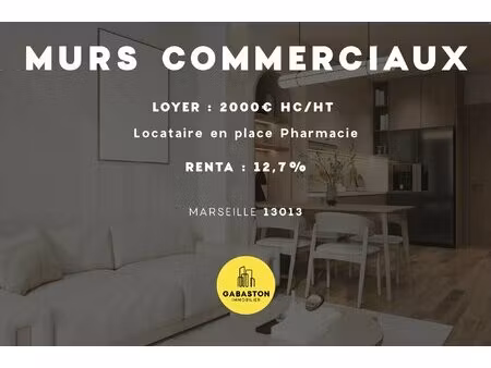 murs commerciaux pharmacie i 13ème marseille