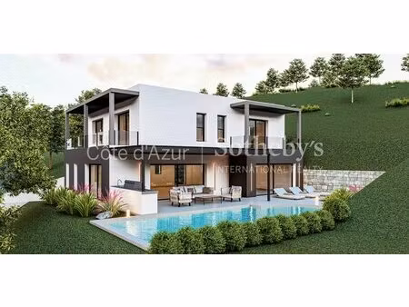 villa contemporaine neuve à grasse avec piscine et jardin paysag