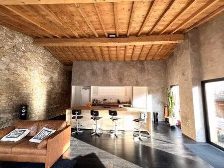 magnifique conversion de grange en pierre avec jardin  terrasse ensoleillée  grange/atelie