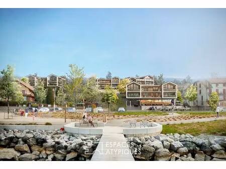 appartement en dernier étage avec terrasse face au léman