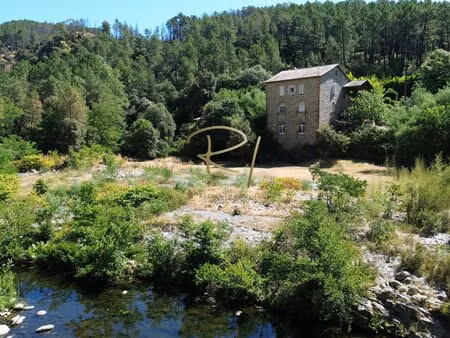 sud ardeche a vendre ancien moulin au bord de la riviere