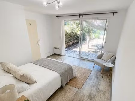 2 pieces quartier bouche du loup rez de jardin à 50m des plages