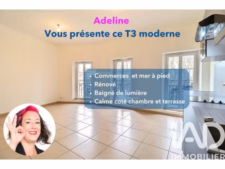 vente appartement 3 pièces 64 m² saint-cyr-sur-mer (83270)