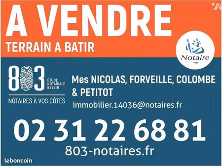 terrain 1030 m² le molay littry