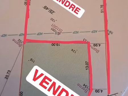 à vendre terrain constructible