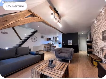 duplex t2 meublé 75m2 centre ville