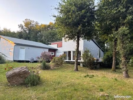 maison contemporaine sur terrain arboré