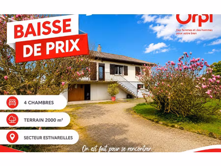maison estivareilles m² t-5 à vendre  131 000 €