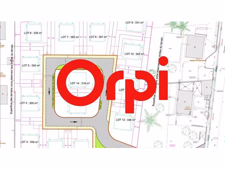 vente terrain à batir 270 m² à pont-de-chéruy (38230)  110 000 €