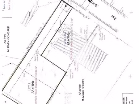 terrain 300 m2 centre ville