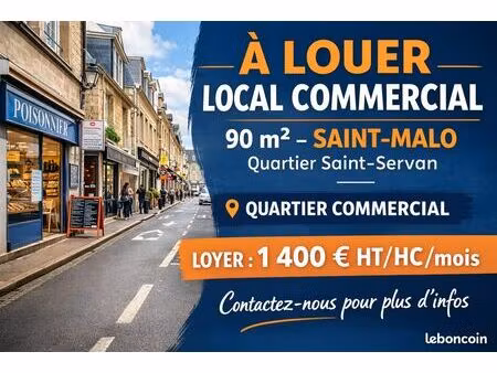 local commercial 90 m² – centre saint-servan – saint-malo