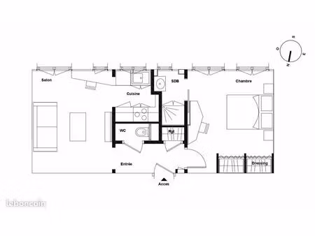 location t2 meublé chartres