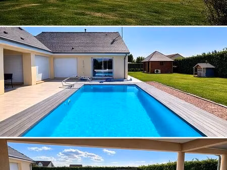 maison contemporaine t5 de plain-pied avec piscine et double garage – 173 m²