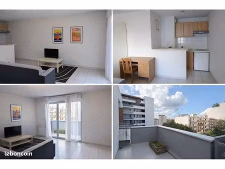 t1 standing avec grande terrasse dernier étage sur jardin au calme