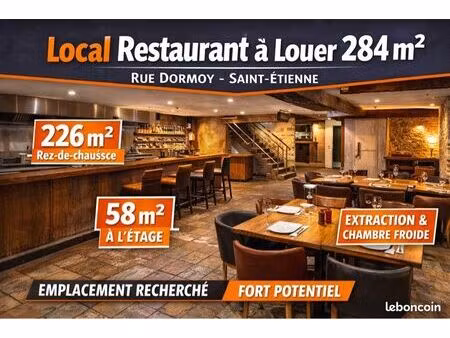 grand local restaurant 284 m² – rue dormoy – saint-étienne
