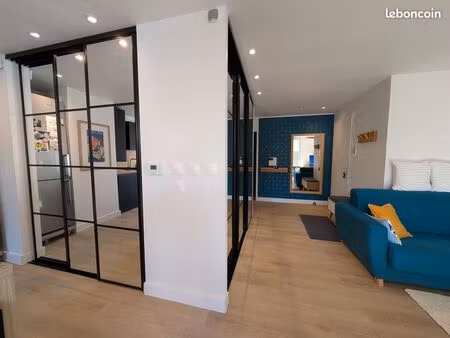 t3 67m2 traversant sud-ouest/nord-est avec terrasse et jardin