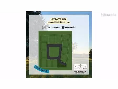 terrain 330 m² pont de cheruy