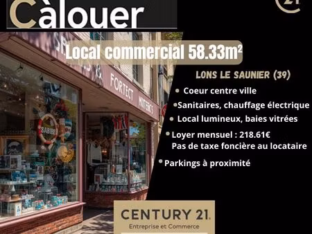 local commercial 58 m² lons le saunier