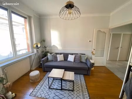 t2 lumineux 53 m² – charme de l’ancien rénové – loggia sans vis-à-vis – centre de loos