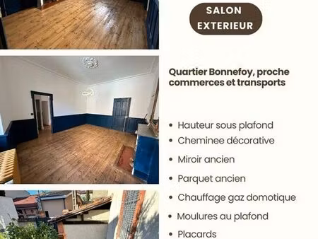 appartement de charme à louer – toulouse bonnefoy – 63 m² avec terrasse et cave
