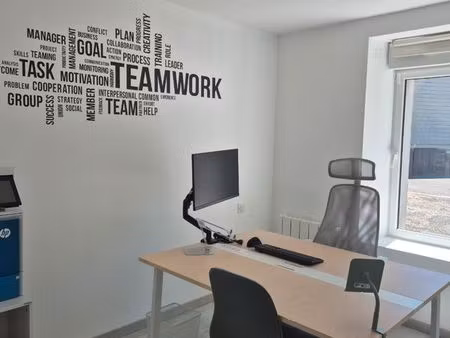 location bureau privatif 15m2 + espaces partagés