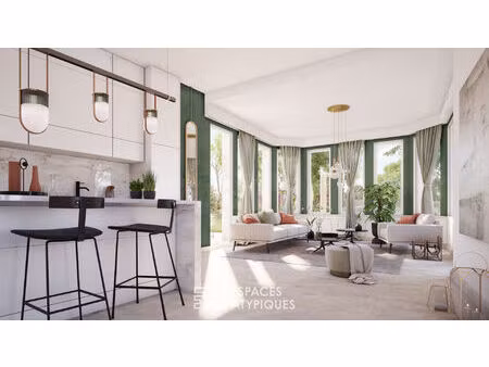 appartement à l'architecture du xixème avec son jardin privatif