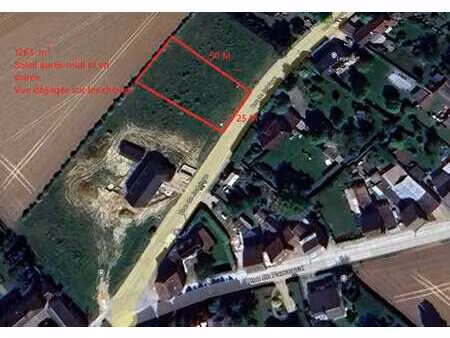 terrain à bâtir 1263 m² – façade ±25 m – libre constructeur
