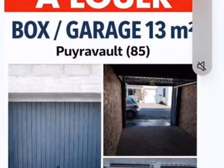 a louer box/garage de 13m2 sur puyravault 85