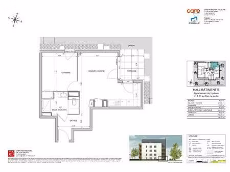 location appartement 2 pièces 44m² annemasse 74100
