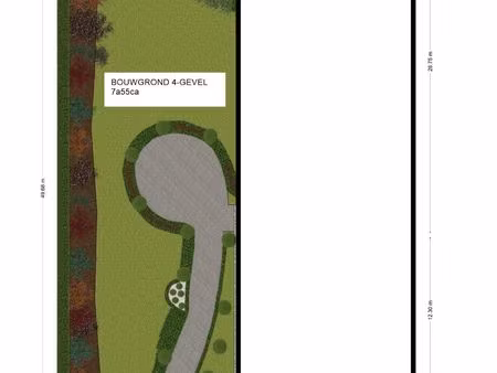 bouwgrond (754ca) voor een 4-gevel woning