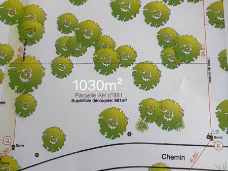 achat terrain 1 030m²