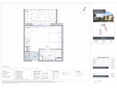vente appartement 1 pièce 24 m² nancy (54000)