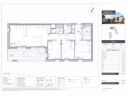vente appartement 4 pièces 88 m² nancy (54000)