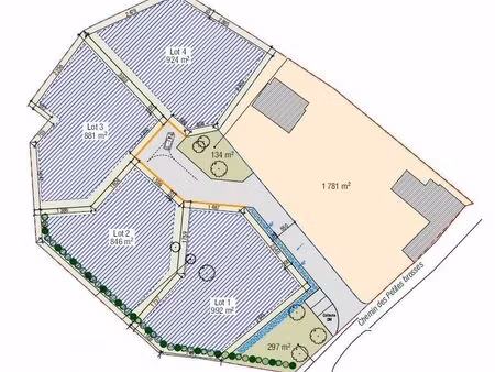 terrain à bâtir de 881 m² à yvre-l'eveque (72)