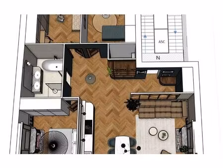 appartement lyon 2 92.24 m² t-4 à vendre  445 000 €