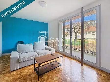 t3 lumineux avec balcon  loué  investissement sécurisé