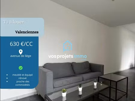location appartement 3 pièces 48 m² à valenciennes (59300)
