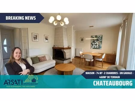 nouveauté - arsati immobilier -plain pied- chateaubourg - 2 cha