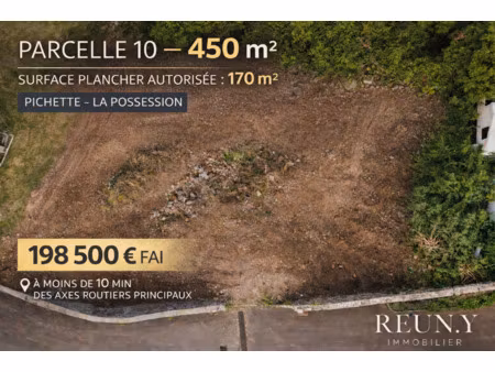 la possession: terrain à bâtir 450m2 viabilisé - 250m d'alt