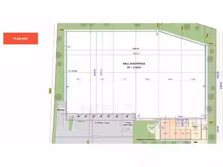 location entrepôt mions 69780 3643m²