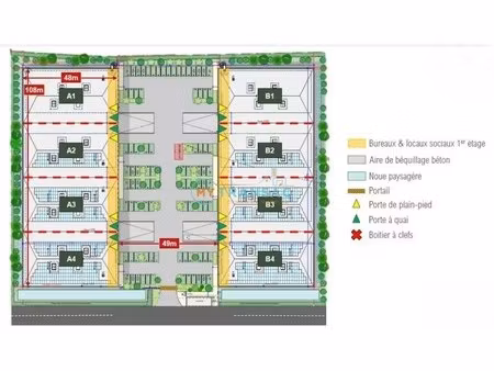 location local d'activités 12 211 m²