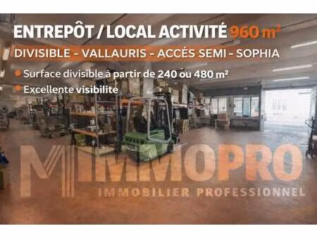 location entrepôt vallauris 06220 480m² à 960m²