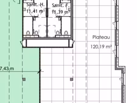 location bureaux 137 m²