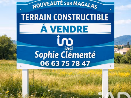 vente terrain à magalas (34480) : à vendre / 832m² magalas