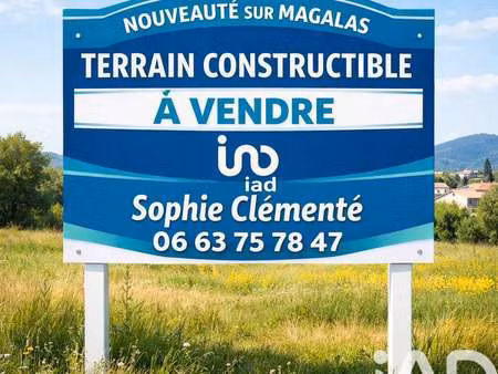 vente terrain à magalas (34480) : à vendre / 835m² magalas
