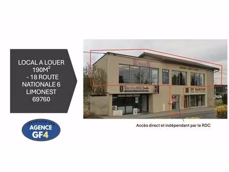 location commerce 190 m²