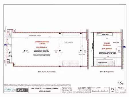 location commerce 357 m²