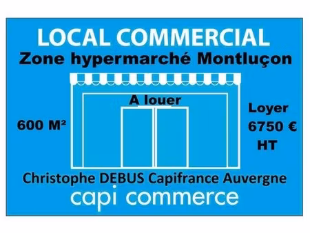 location commerce montlucon 03100 600m²